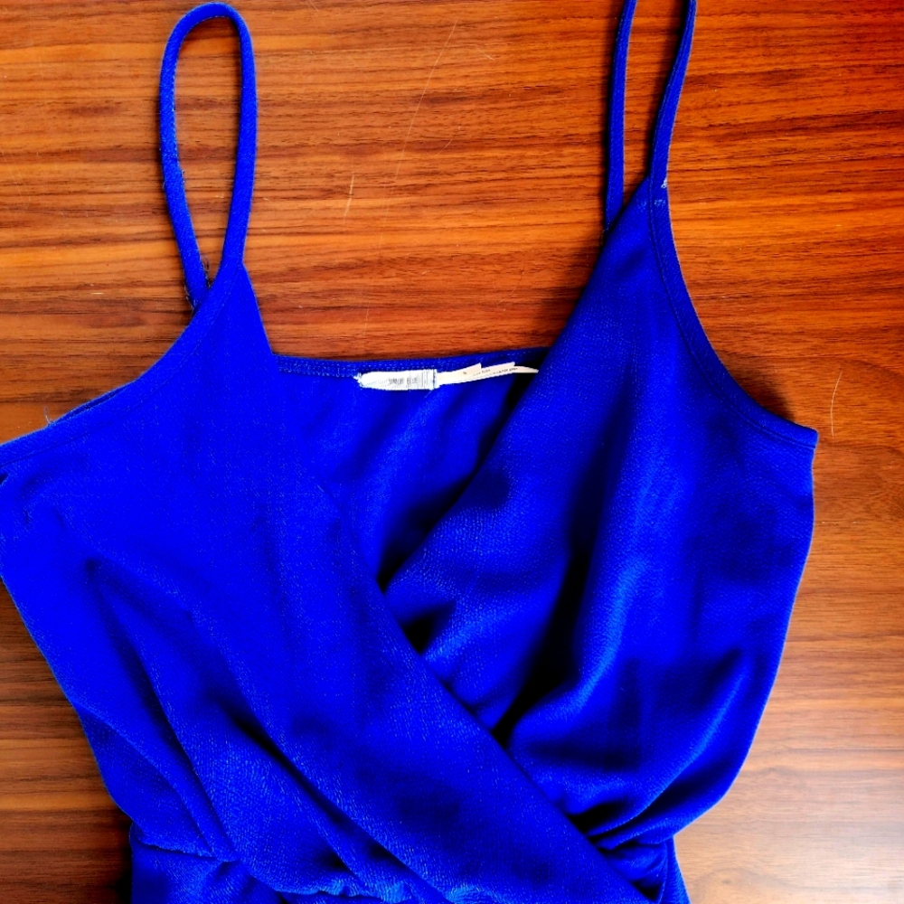 Urban Outfitters Kimchi Blue Cobalt Romper Skort Mini Dress